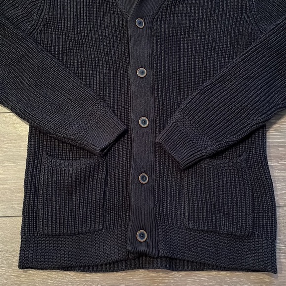 Mango Navy Knit Cardigan Sweater - Picture 8 of 12